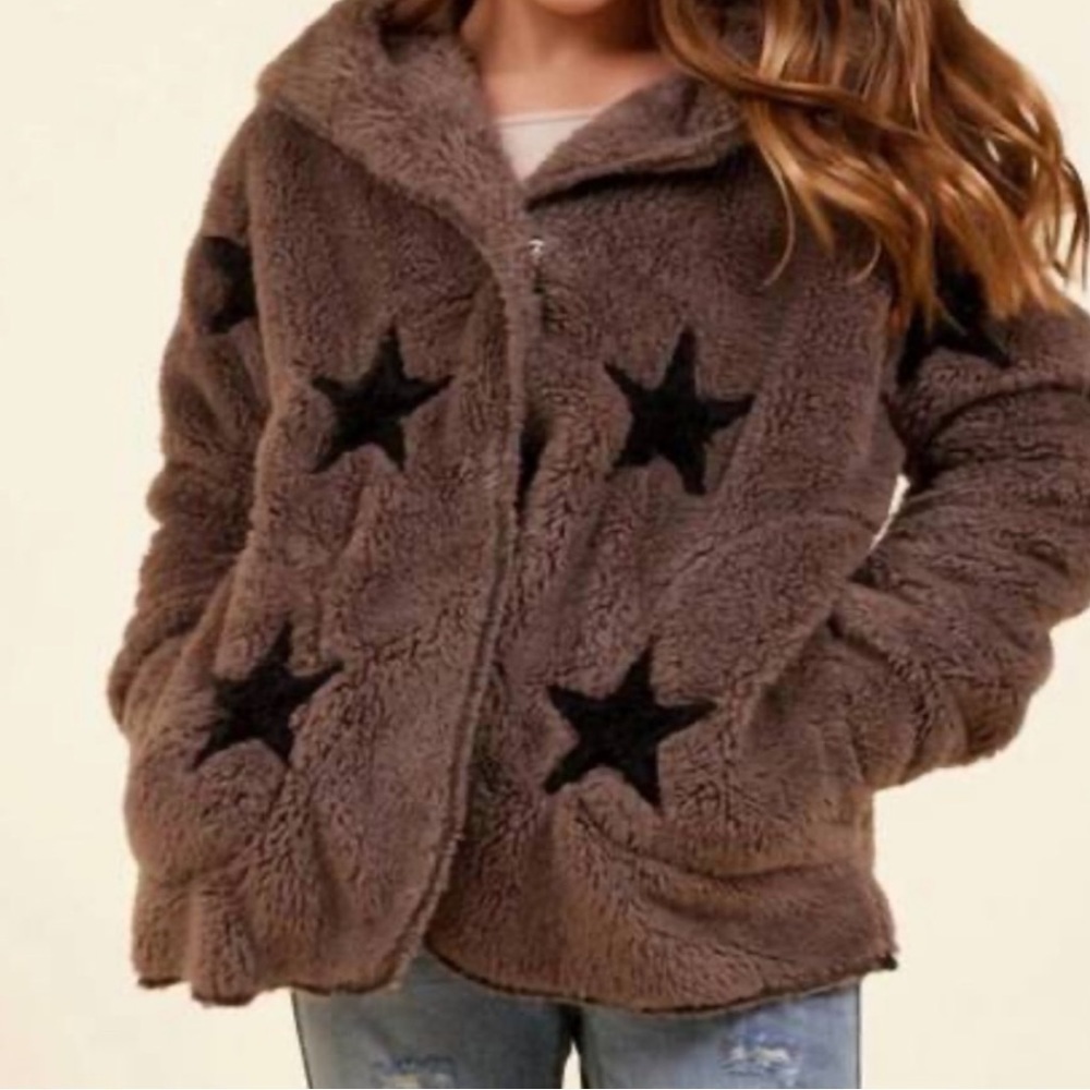 Vintage Havana Kids faux fur bear jacket